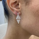 Diamond Dangle Earrings 3.6 ct White Gold