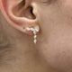 Diamond Climber Earrings 1.4 ct Yellow Gold