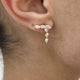 Diamond Climber Earrings 1.3 ct Yellow Gold