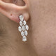 Diamond Dangle Earrings 3.5 ct White Gold