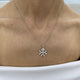 Diamond Pendant Necklace 1.4 ct White Gold