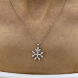 Diamond Pendant Necklace 1.4 ct White Gold