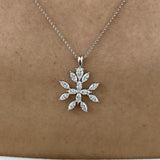 Diamond Pendant Necklace 1.4 ct White Gold