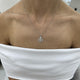 Diamond Pendant Necklace 1.4 ct White Gold