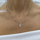 Diamond Pendant Necklace 0.9 ct White Gold