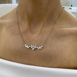 Diamond Pendant Necklace 2.1 ct White Gold