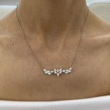 Diamond Pendant Necklace 2.1 ct White Gold