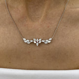 Diamond Pendant Necklace 2.1 ct White Gold