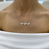 Diamond Pendant Necklace 2.1 ct White Gold