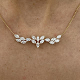 Diamond Pendant Necklace 2.1 ct Yellow Gold