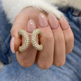 Diamond Statement Ring 2.06 Carat Yellow Gold 14K