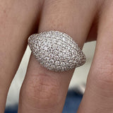 Diamond Dome Ring 1.2 ct White Gold