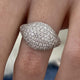 Diamond Dome Ring 1.2 ct White Gold