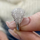 Diamond Dome Ring 1.23 Carat White Gold 14K