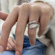 Diamond Wrap Ring 0.80 Carat White Gold 14K