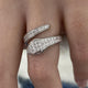 Diamond Wrap Ring 0.80 Carat White Gold 14K