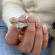 Diamond Wrap Ring 0.80 Carat White Gold 14K