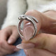 Diamond Wrap Ring 0.80 Carat White Gold 14K
