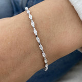 Diamond Tennis Bracelet 2.8 ct White Gold
