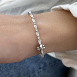 Diamond Bangle Bracelet 1.40 ct White Gold