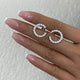 Diamond Hoop Earrings 1.7 ct White Gold