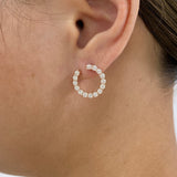 Diamond Hoop Earrings 1.70 ct Rose Gold