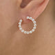 Diamond Hoop Earrings 1.70 ct Rose Gold