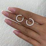 Diamond Hoop Earrings 1.70 ct Rose Gold
