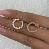 Diamond Hoop Earrings 1.70 ct Rose Gold