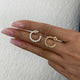 Diamond Hoop Earrings 1.70 ct Yellow Gold