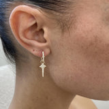 Diamond Dangle Earrings 0.5 ct Yellow Gold