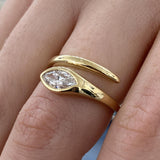 AD259R-Y Ring 0.5 ct TCW , Solid Gold 14k
