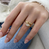 Diamond Wrap Ring 0.4 ct Yellow Gold
