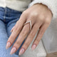 Diamond Chevron Pave Ring 1.36 Carat Rose Gold 14K