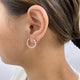 Diamond Half Hoops Earrings 1.6 ct Rose Gold