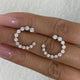 Diamond Half Hoops Earrings 1.6 ct Rose Gold