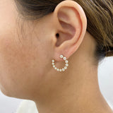 Diamond Half Hoops Earrings 1.6 ct Yellow Gold