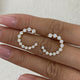 Diamond Half Hoops Earrings 1.6 ct Yellow Gold