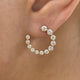 Diamond Half Hoops Earrings 3.6 ct Yellow Gold