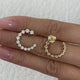 Diamond Half Hoops Earrings 1.6 ct Yellow Gold