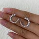 Diamond Half Hoops Earrings 1.6 ct White Gold