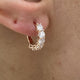 Diamond Hoop Earrings 1.5 ct Rose Gold