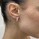 Diamond Hoop Earrings 1.5 ct White Gold