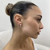 Diamond Hoop Earrings 1.4 ct White Gold