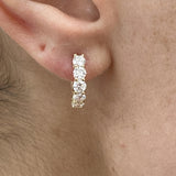 Diamond Hoop Earrings 1.5 ct Yellow Gold