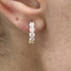 Diamond Hoop Earrings 1.5 ct Yellow Gold