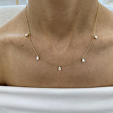 Diamond Charm Necklace 1.6 ct Yellow Gold
