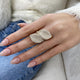 Diamond Micro Pave Cocktail Ring 3 ct Yellow Gold