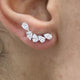 Diamond Climber Earrings 1.5 ct White Gold