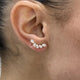 Diamond Climber Earrings 1.5 ct Yellow Gold